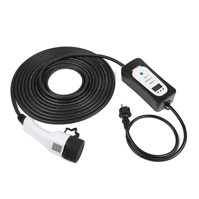 10 Meters 32ft Long EV Charger Type 2  for Electric Car iec62196 Schuko ev charging cable portable level 2 8A/10A/13A/16A