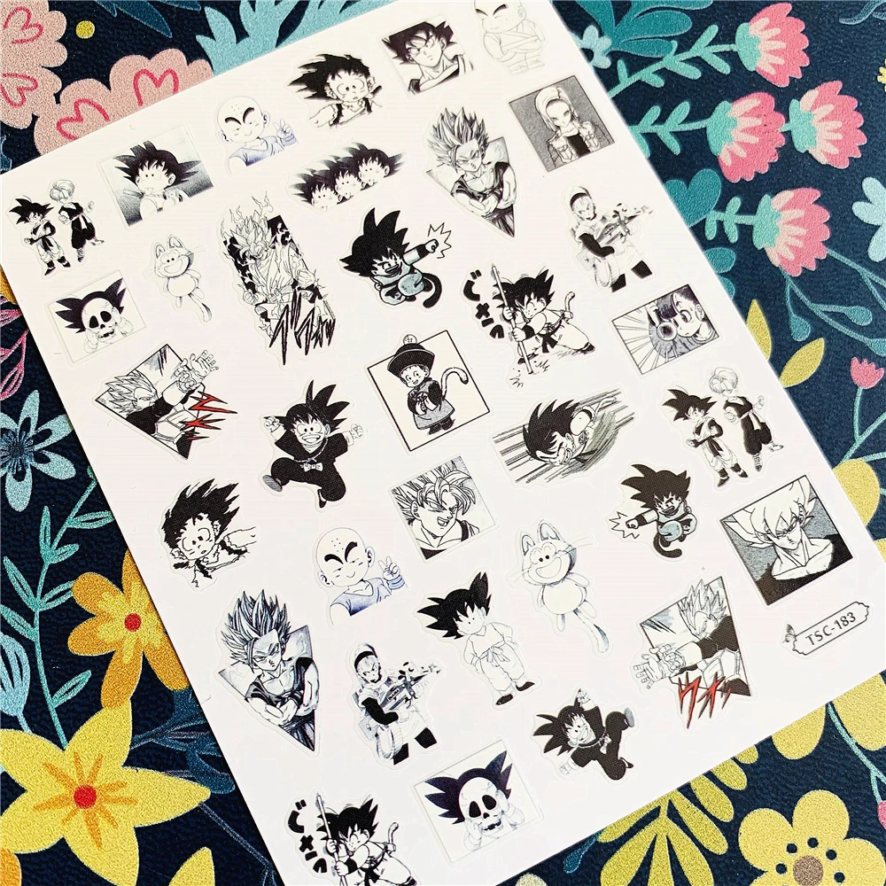 Newest TSC series TSC-180-183 Cartoon character 3d nail art stickers decal template diy nail tool decoration