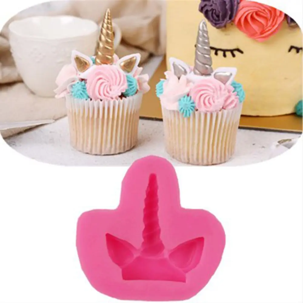 1pc Unicorn Eyes and Ears Silicone Mold Chocolate Mousse Sugar Baking Mold Plaster Mold  Cake Decoration Baking Accessories