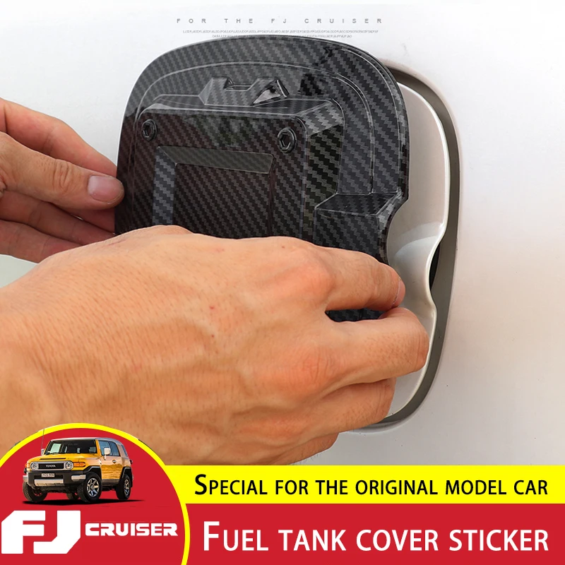 

For Toyota FJ Cruiser Fuel Cap Sticker ABS Carbon Fiber Tank Cover Sticker FJ Fuel Tank Cap Protector Decoration Accessories