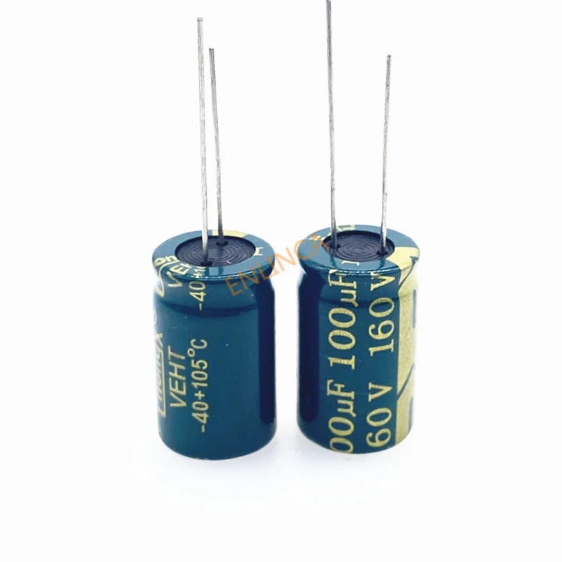 3 sztuk/partia 160V 100UF 13*21 20% niski ESR/impedancja wysokiej częstotliwości radialny aluminiowy kondensator elektrolityczny 100000nf 20%
