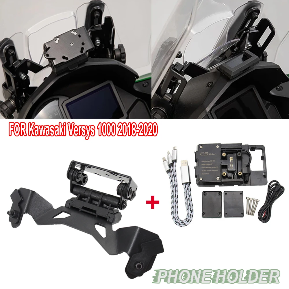 2018-2020 NEW Motorcycle Accessories For Kawasaki Versys 1000 VERSYS1000 Modified GPS Navigation Bracket