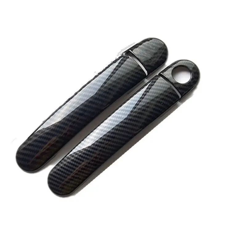 For Seat Leon MK2 1P FR FR+ Cupra 2006~2012 Chrome Carbon Fiber Car Door Handle Covers Car Accessories Styling Stickers