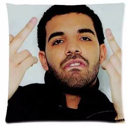 Customized New Brand Drake Fashion Square Zippered Pillowcase Nice Pillow Cover Printing Fans Gift Unique Pillow Sham