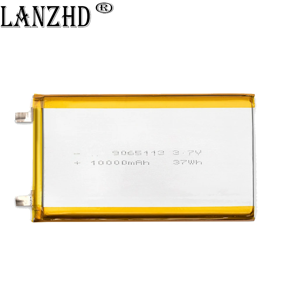 Lanzhd 1-10pcs 9065113 Real Capacity 10000mAh Li-ion 3.7V Rechargeable Battery Lithium Polymer Backup Power Bank 9*65*113