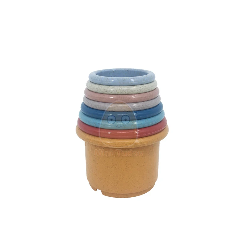 Đồ Chơi Xếp Hình Cốc Rơm Lúa Mì Đồng Hồ Cát Môi Trường Gấp Tháp Tắm Chơi Nước Bộ Đồ Chơi Giáo Dục Sớm Cho Trẻ Sơ Sinh