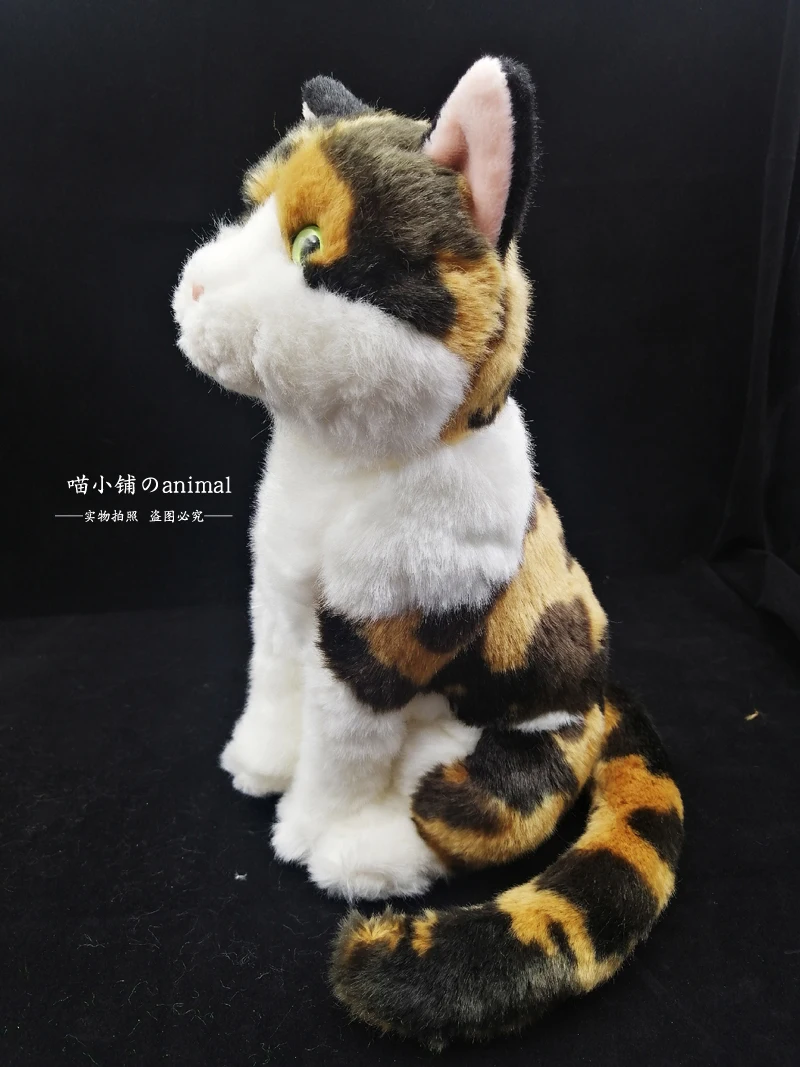 30cm Cute Siamese Cat Kitty Three Felinae Realistic Lifelike Wild Animal Soft Stuffed Plush Toy Doll Children Baby Birthday Gift