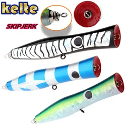 Wooden Fishing Lure, Wood Popper, Carpenter, Skipjack, Stick Bait, Casting Lure, Mahi Mahi, Tuna, Shark, Yellow Tail