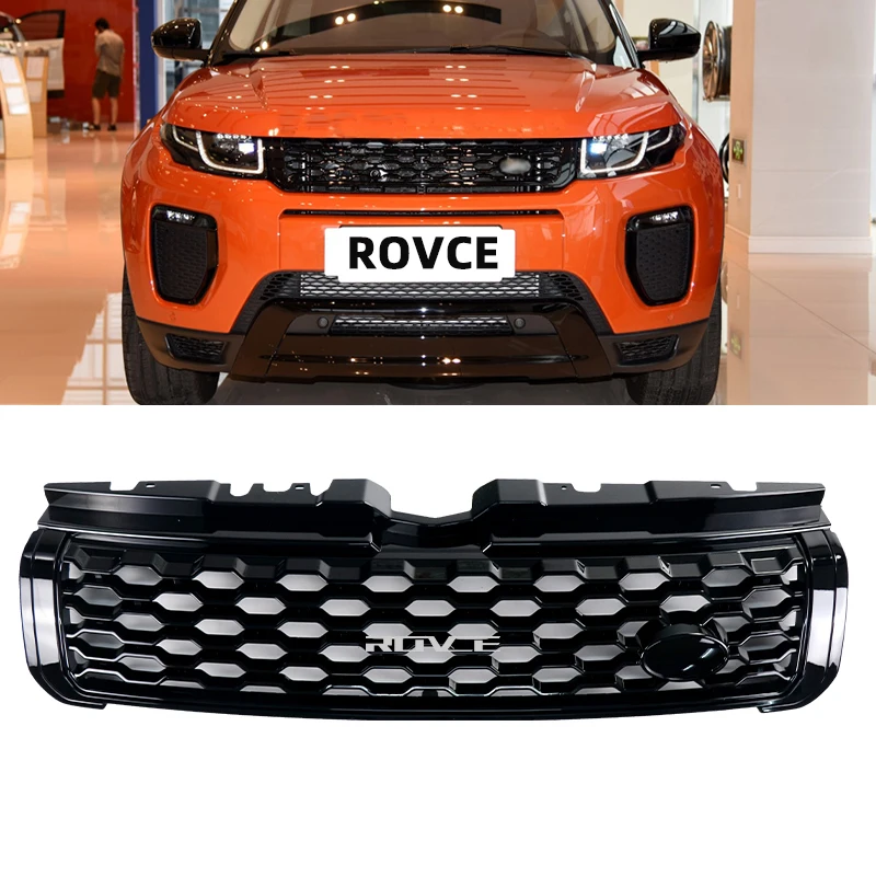 

ROVCE Front Bumper Grille 2012 2013 2014 2015 2016 2017 2018 Range Rover Evoque Style car accessories