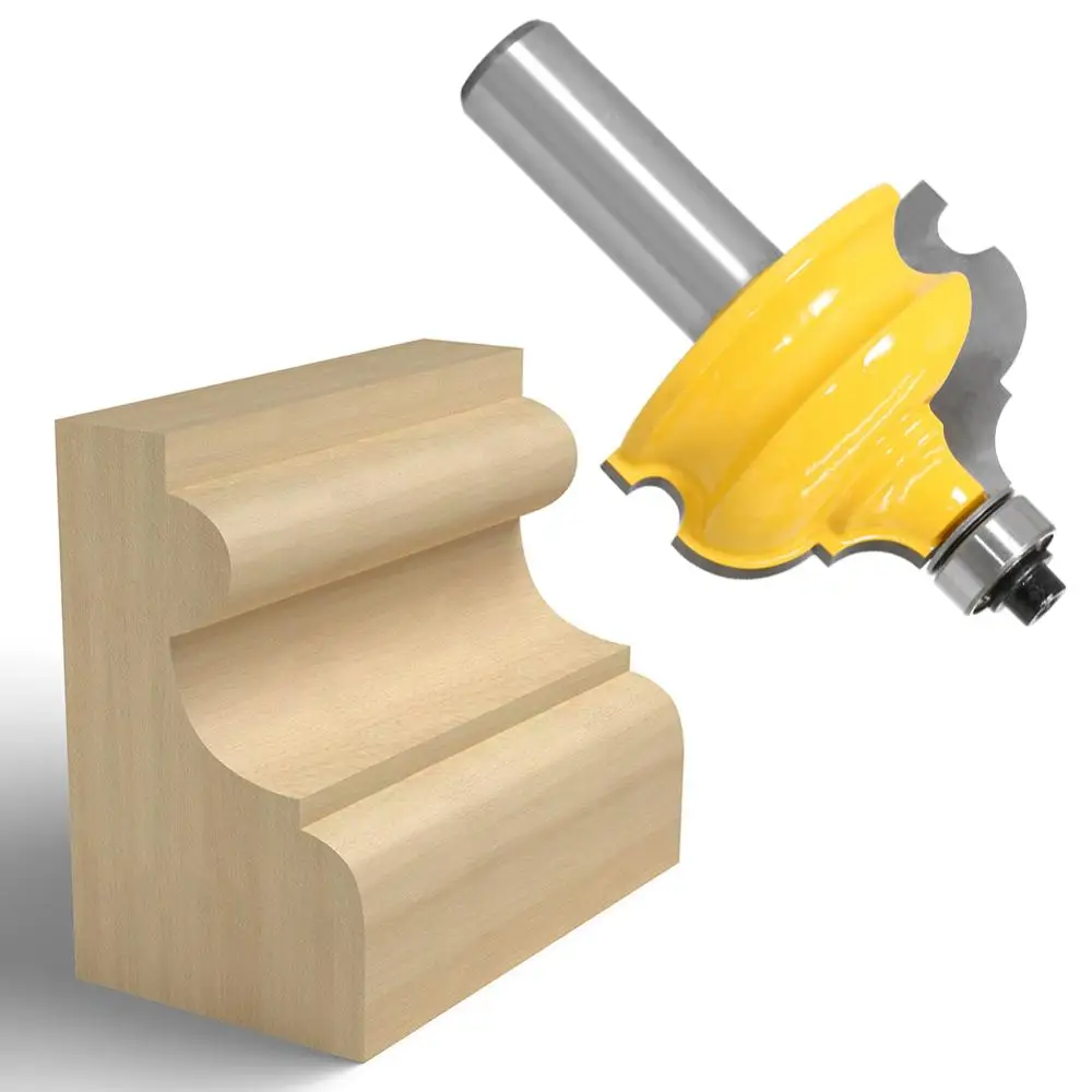 1pc Classical & Bead Molding & Edging Router Bit - 1/2" Shank 12mm 8mm shank Tenon Cutter for Woodworking Tools