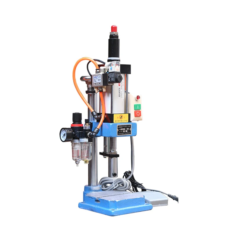 Pneumatic Punching Machine Hand Press Machine Adjustable Force 200KG Pneumatic Puncher 110V/220V Single Column