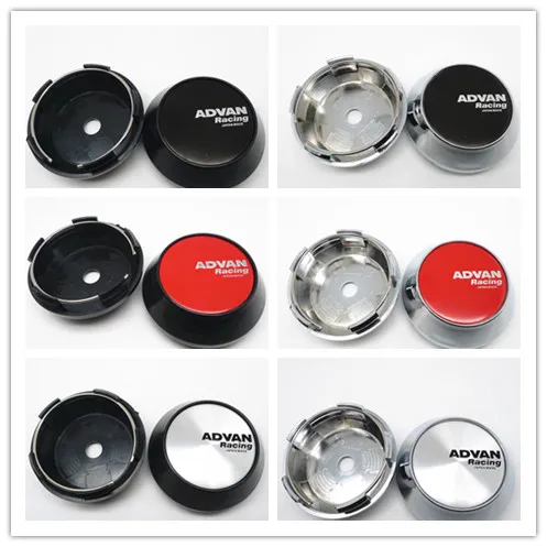 

4pcs For ADVAN Racing 65mm Car Wheel Hub Rim Center Cap Cover 45mm Emblem Badge Sticker Auto Styling Accessories