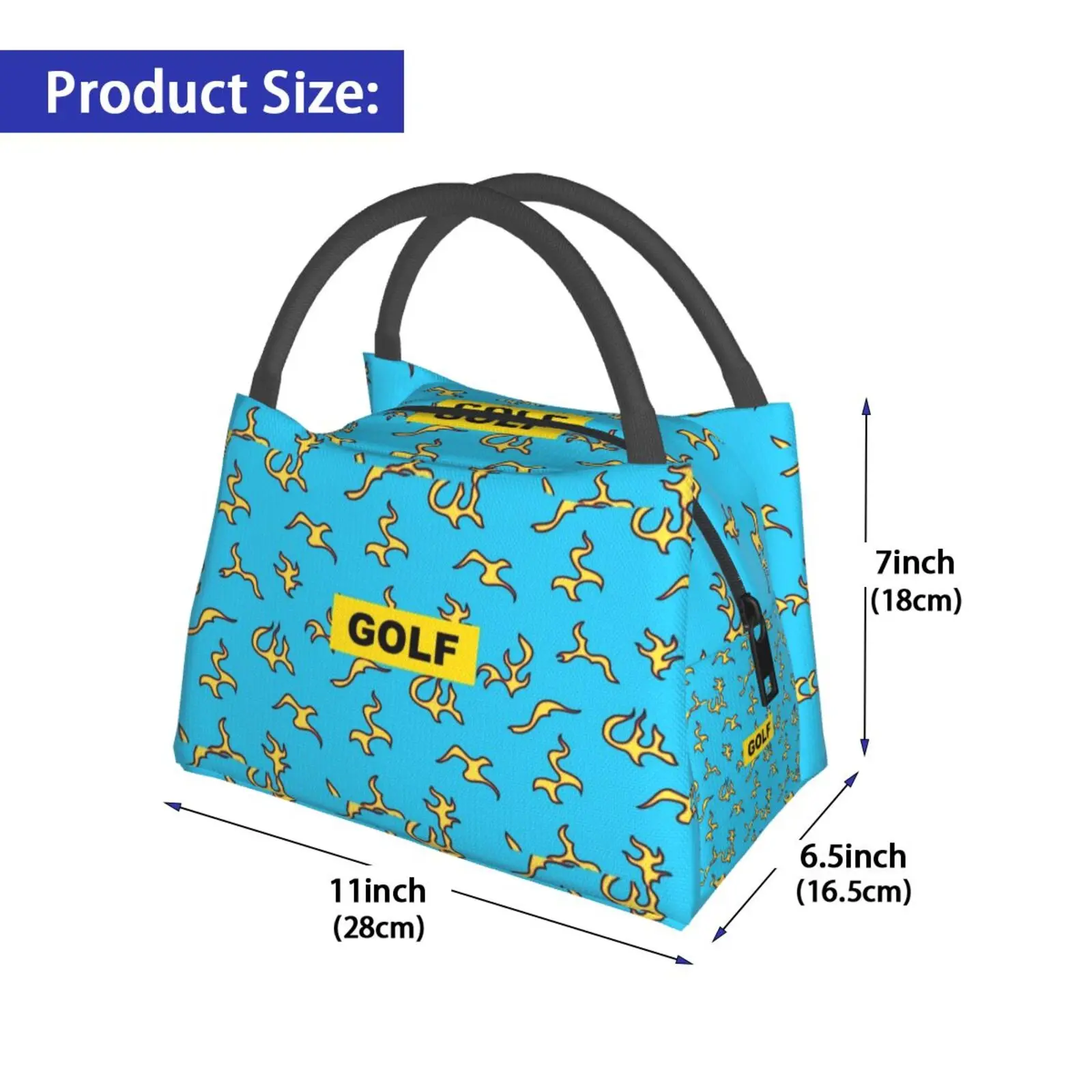 Portable Insulation Bag Golf Wang Fire Pattern Golf Golf Wang Fire Fire Pattern Golf Fire