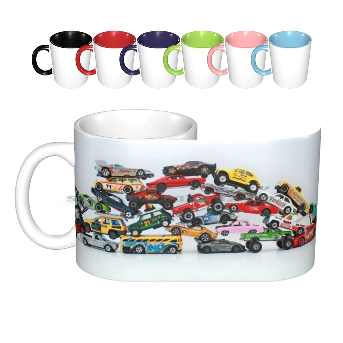 Toycars Ceramic Mugs Coffee Cups Milk Tea Mug Car Toy Boy Girls Toycar Matchbox Siku Creative Trending Vintage Gift Bottle Cup