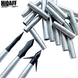 9 Pcs Hi-Q Archery Connect Arrowhead Aluminium Arrow Insert OD 8mm Wooden Bamboo Arrow Shaft Hunting Arrow Accessories