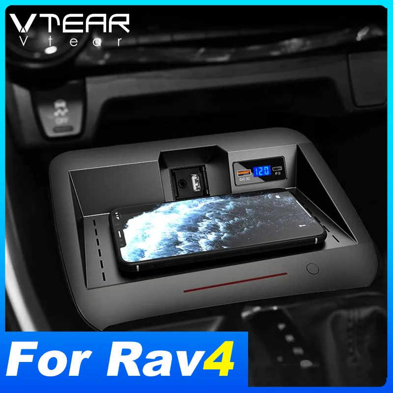 

Car Wireless Charger Mobile Phone Fast Charging Plate Interior Modification Accessories For Toyota Rav4 XA50 2019-2023