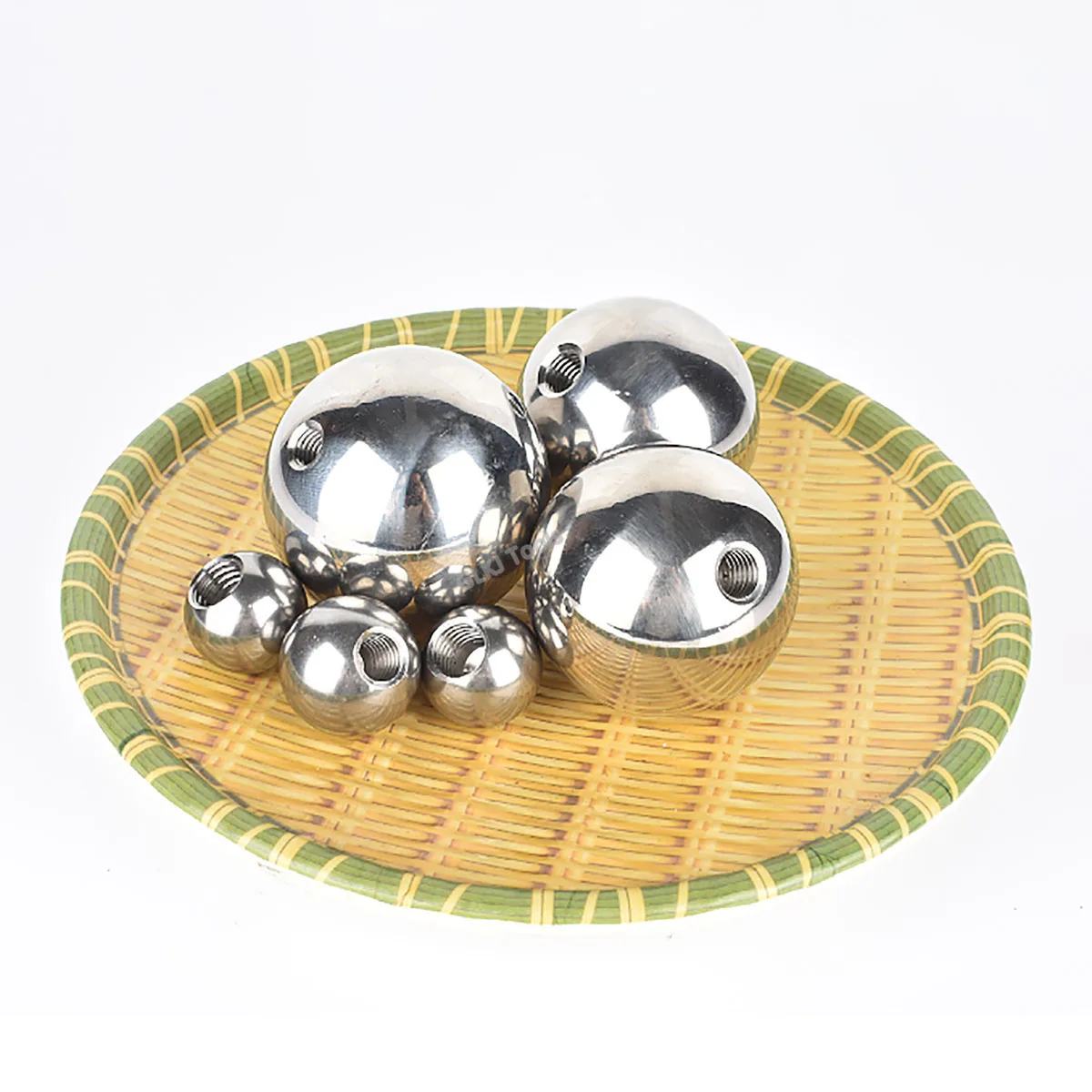 

304 Stainless Steel Drilling Balls Metric M2-M16 Thread Half Hole Female Thread Blind Hole Smooth Ball Beads OD 6mm-60m