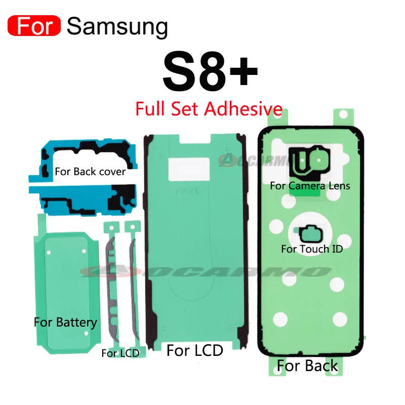 FullSet Wodoodporny klej do Samsung Galaxy S8 S9 S10 S22 Plus S20U S21FE S9+ Ekran LCD Tylna pokrywa baterii Naklejka Taśma klejąca