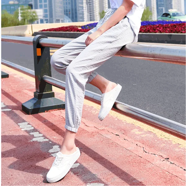 

Women Pants Casual Pants For Women SpringSummer Loose Tappered Ankle-Length Sports Pants Pantalones De Mujer