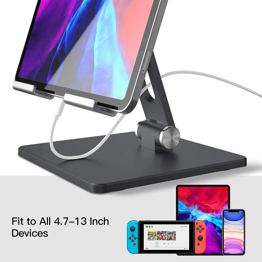 Large Tablet Stand Desktop Adjustable Stand Foldable Holder Dock Cradle For iPad Pro 12 11 Air Mini Mobile Phone Holder Bracket