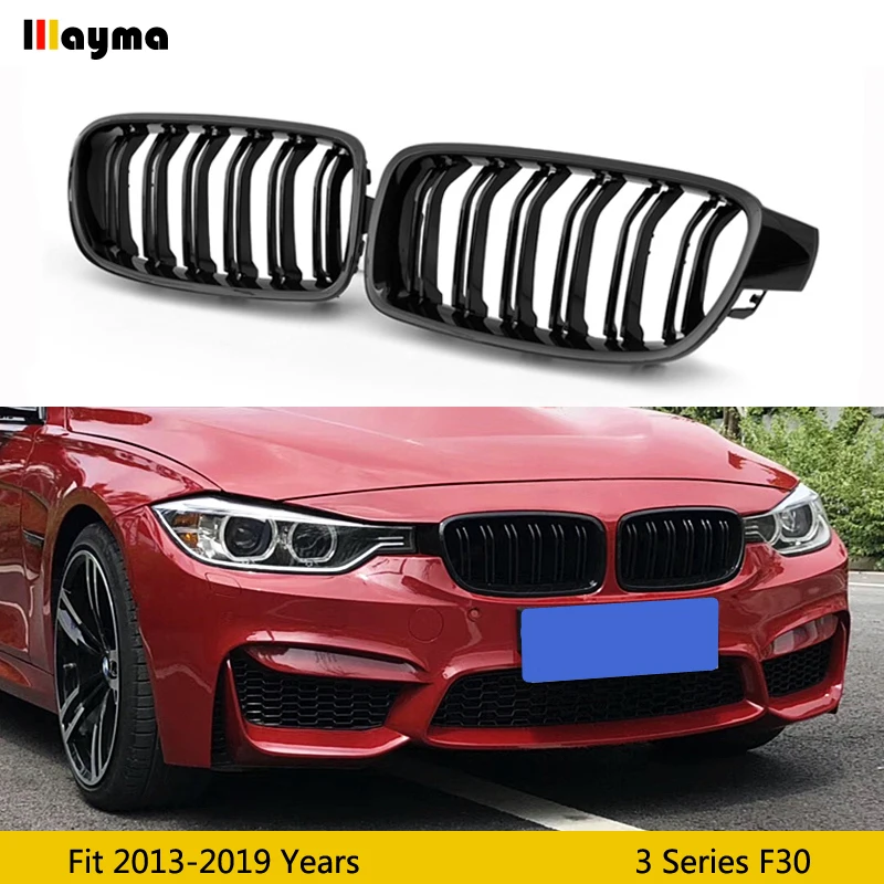 

Car Front Bumper Air Intake Grilles ABS Glossy Black Grill For BMW 3 Series 316d 318i 320i 325i 330i 335i 2013 - 2019 F31 F30