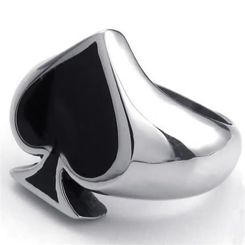 Simple Men/Women Ring Fashion Punk Polished Stainless Steel Poker Couple Rings Lovers Gifts