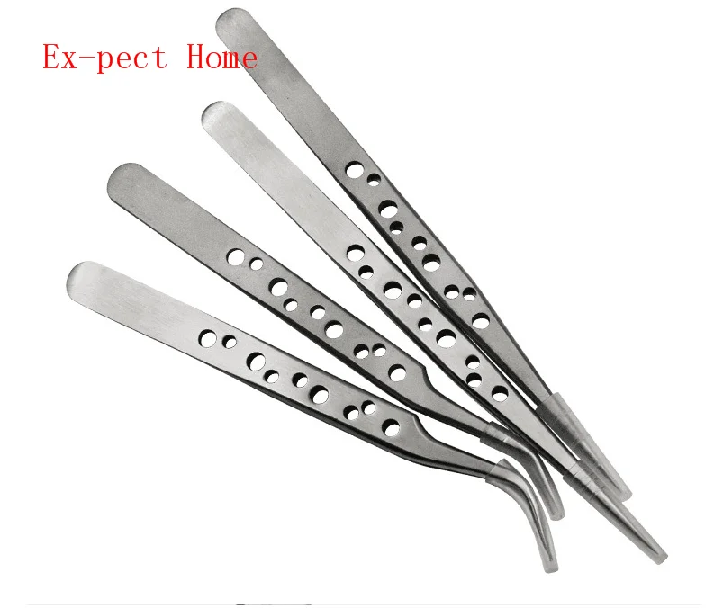 1000PCS Electronics Industrial Tweezers Anti-static Curved Straight Tip Precision Stainless Steel Forceps Phone Repair HandTools