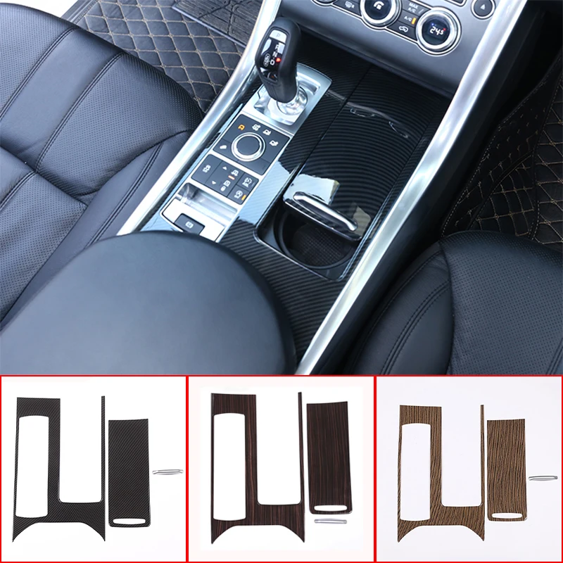 Carbon Fiber Style ABS Plastic Center Console Panel Cover Trim Parts Fit For Land Rover Range Rover Sport 14-17 Car Accessories