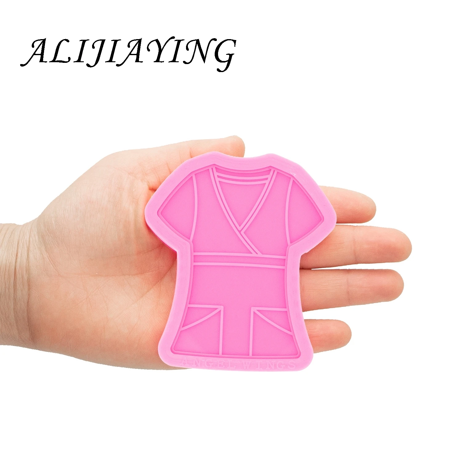 Shine Inside Grippie Nurse Scrub Silicone Mould T-shirt Epoxy Craft Molds Clay Resin DIY for Badge Reel DY0332