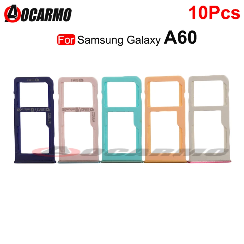 

10Pcs SIM Card Socket Slot Sim Tray Reader Holder For Samsung Galaxy A60 A6060 Replacement Parts