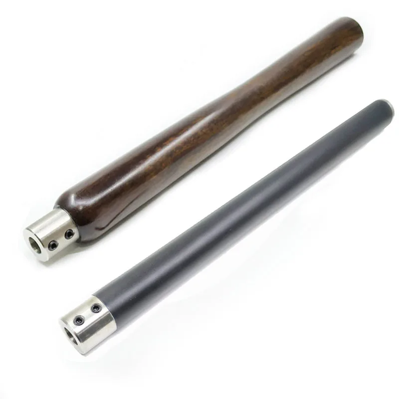 1PC Adjustable Arbor Length Position 304 Stainless Steel And Ebony Woodworking Turning Tool  Handle