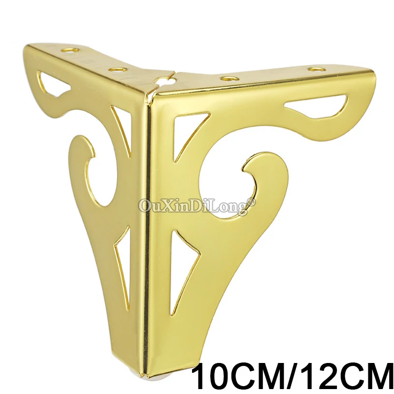 4PCS Gold/Black Hollowed Out Carved Table Legs Cabinet Sofa Support Foot for Bed Furniture Legs Furniture Accessories GF604