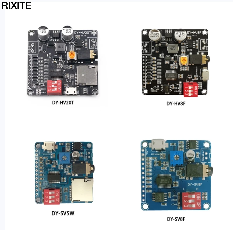 Voice Playback Module MP3 Music Player UART I/O Trigger Amplifier Board Module DY-SV17F DY-SV5W DY-SV8F DY-HV20T DY-HV8F