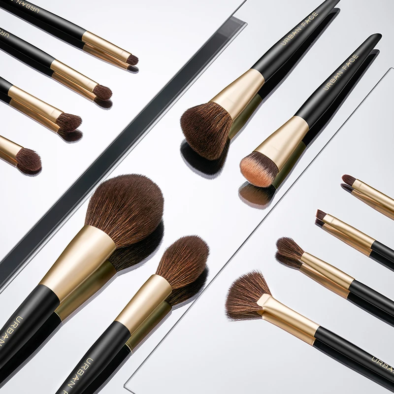 Makeup Brushes Urban Face Premium Natural /Synthetic Foundation Powder Concealers Eye Shadows Makeup 4-12 Pcs Brush Set