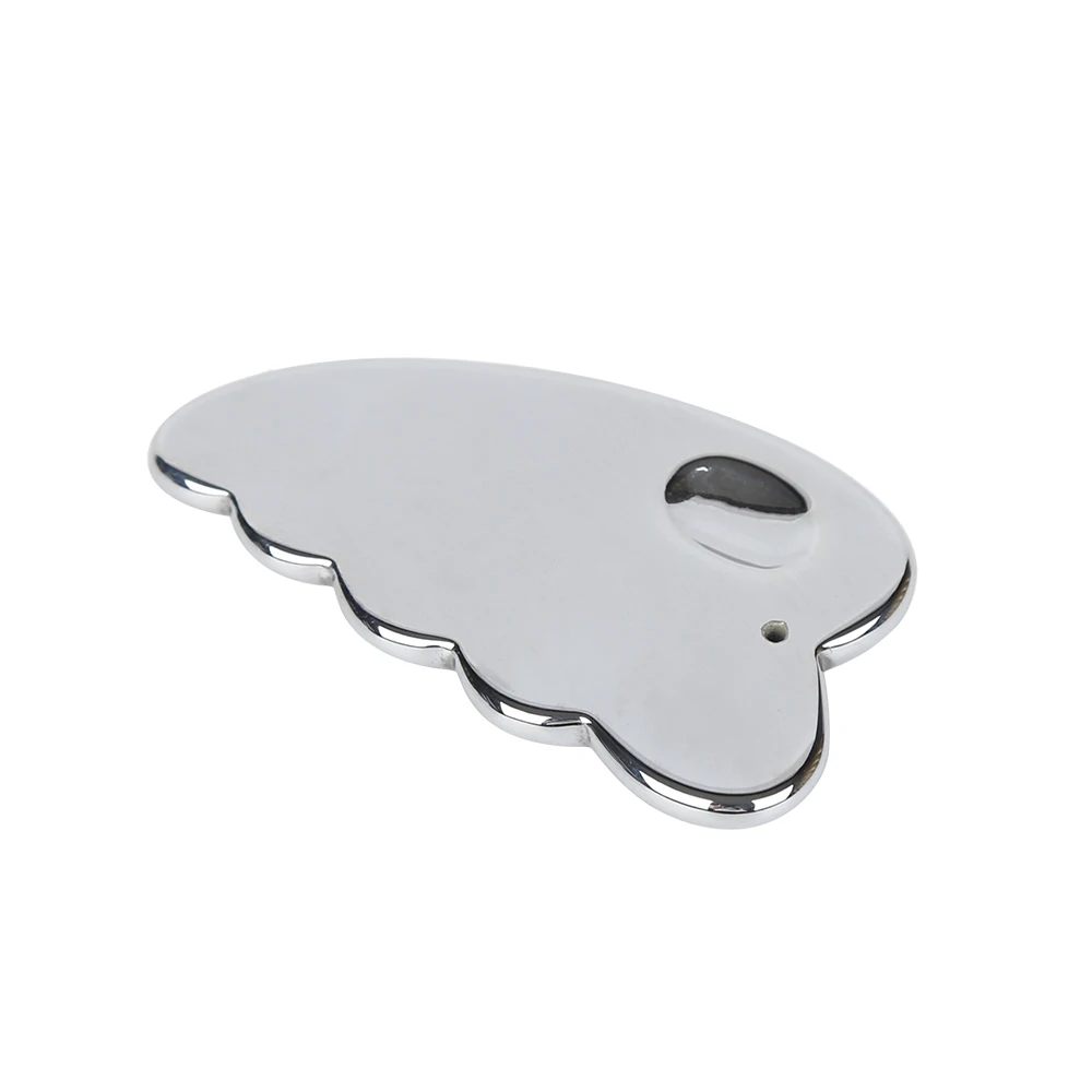 

Cloud Shaped Silver Terahertz Gua Sha Board for Scraping Body