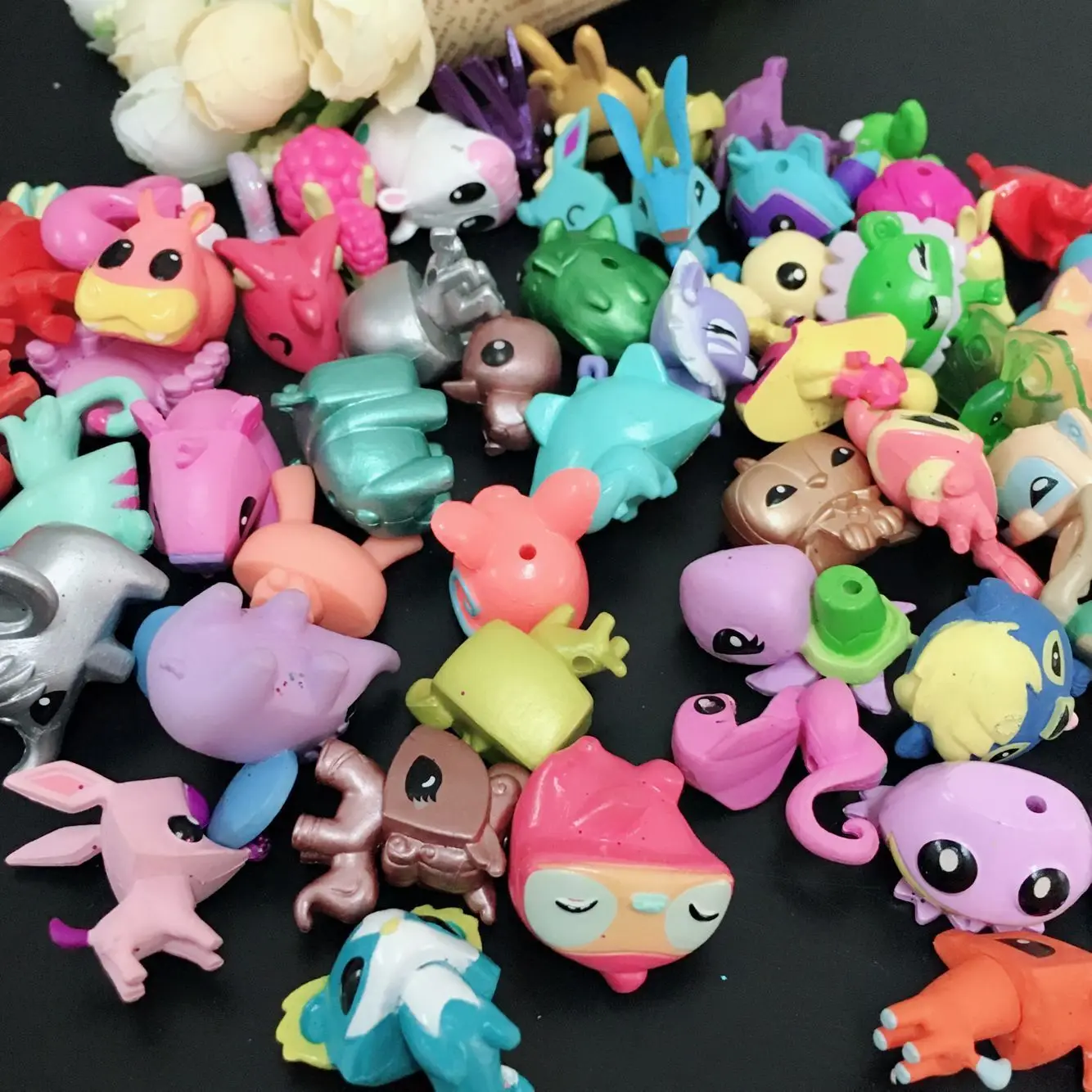 20~30pcs/set Cartoon Fun My World Animals Toys 3cm PVC Jam Model Figures Capsule Dolls Kids Christmas Gift