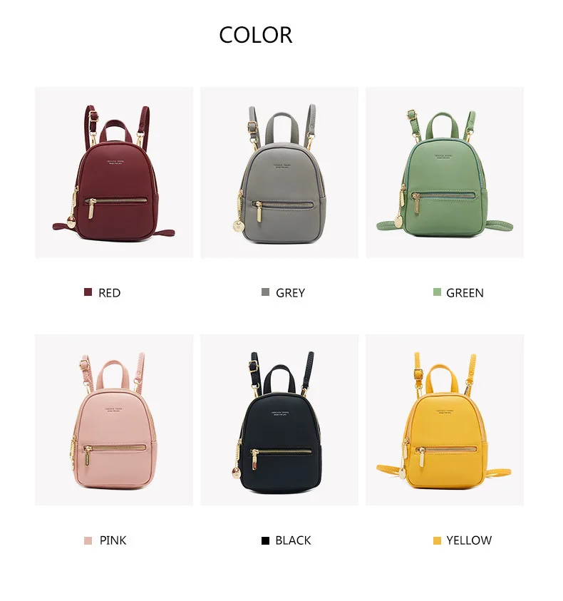 YOJESSY YELLOW Backpack Tote Bag PU Leather Crossbody Bags For Women Small Mini Handle Lady Shoulder Messenger Bag Handbags