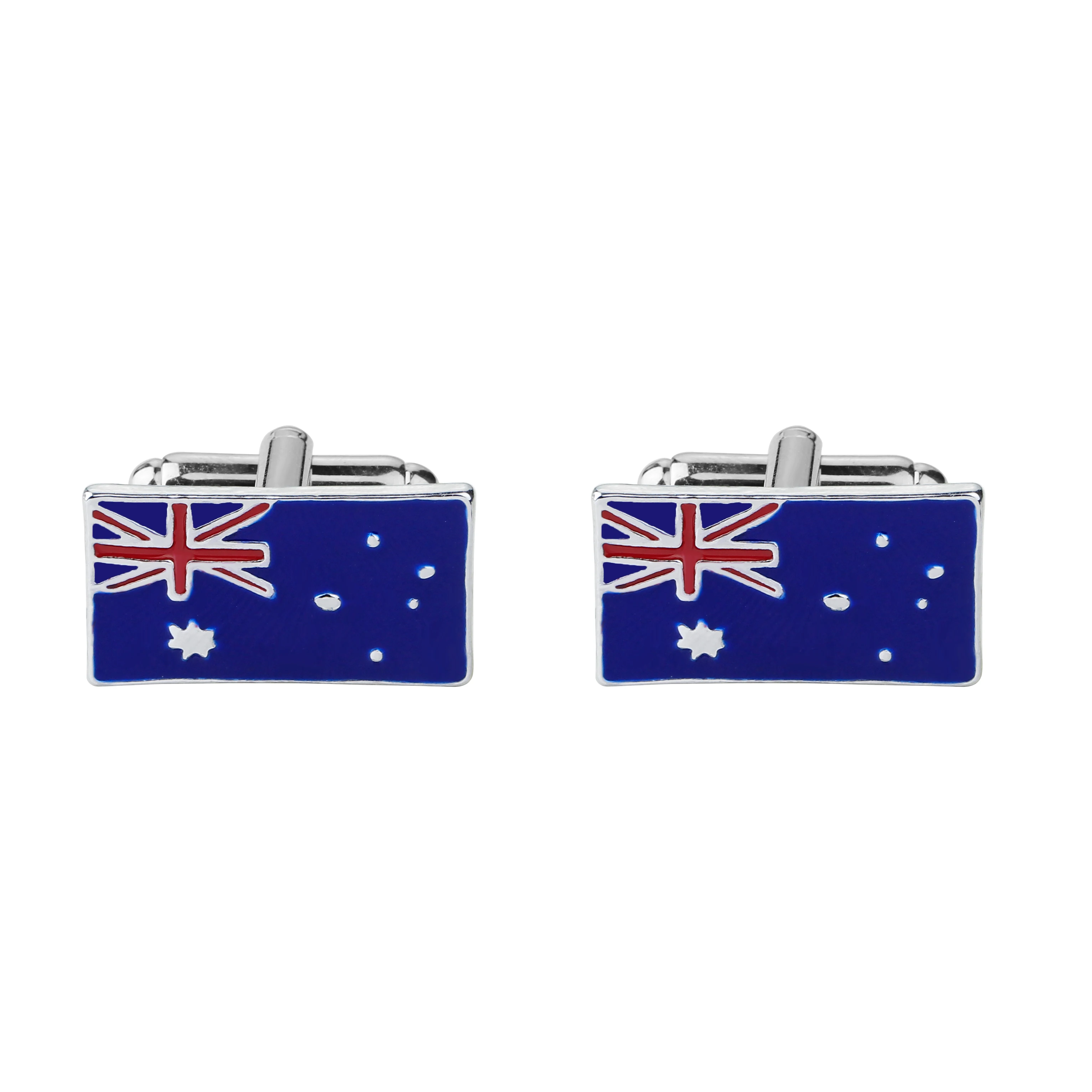 High Quality Fashion Stars Australia Flag Cuff links Australian I Love Australia Cufflinks Jewelry Gift for Men Women