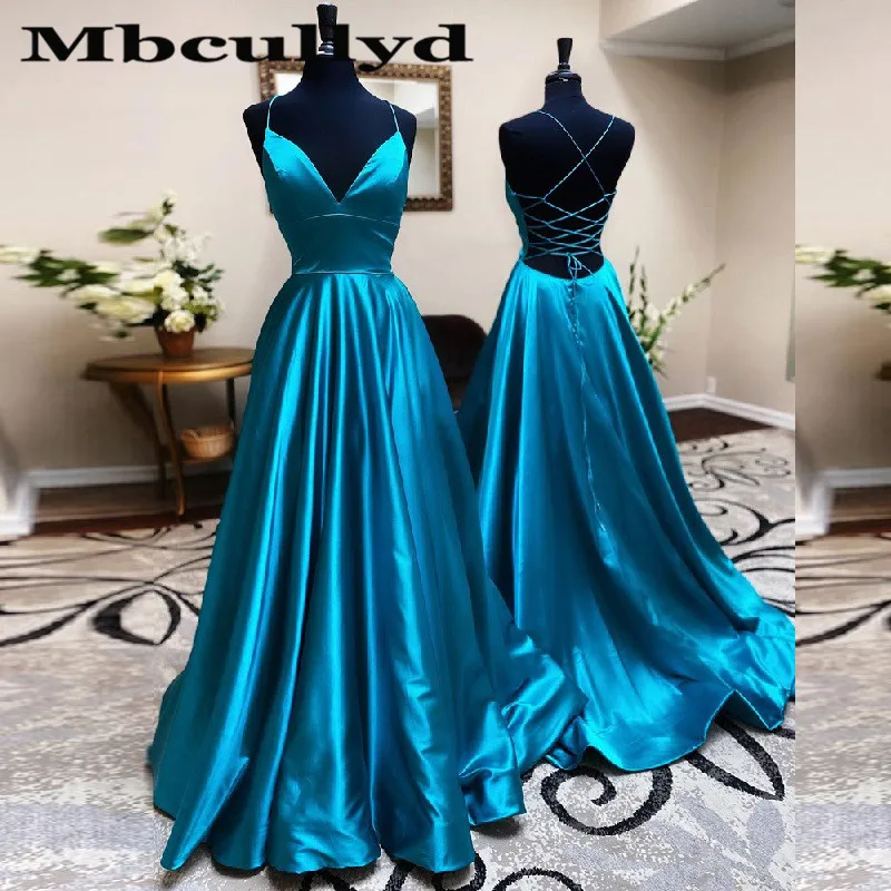 

Mbcullyd Exquisite Backless Prom Dresses Long 2023 Sweep Train Evening Pageant Dress For Women Cheap Plus Size robe de soiree