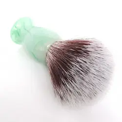 Pennello da barba sintetico TEYO con manico in resina con motivo verde smeraldo perfetto per uomo pennello da barba con barba bagnata