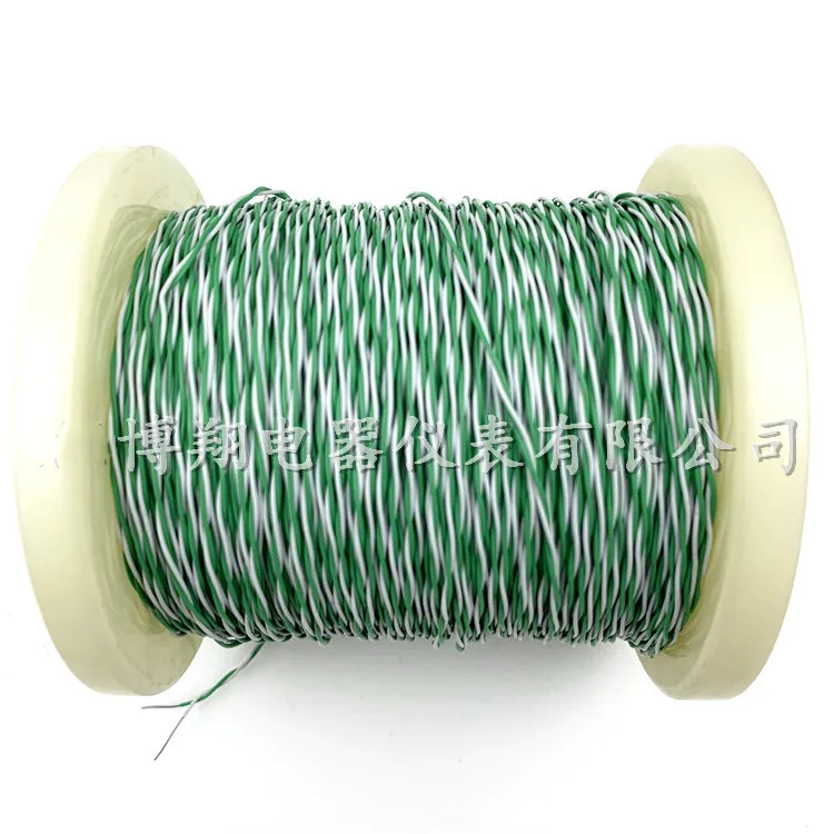 5 Meter IEC584 Standard K Type Anti-interference Green White Twisted-pair Cable Thermocouple Temperature Wire Thermocouple Wire