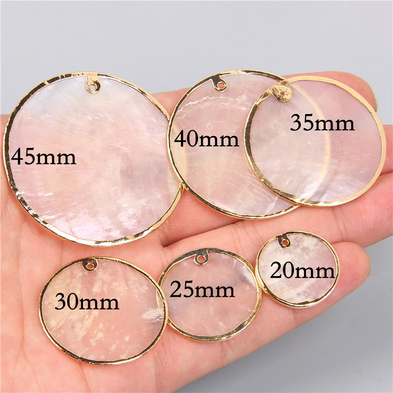 Natürliche transparente runde Muschelstücke für die Schmuckherstellung, Ohrringe, lose Bulk-Muschel-Charm-Perlen, Zubehör, handgefertigter Schmuck zum Selbermachen – Detail 22