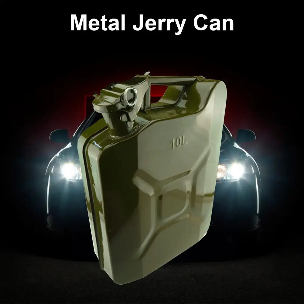 5L/10L Car Metal Jerry Can Fuel Tanks Stainless Steel Petrol Cans Mount Motorcycle Gas Can Gasoline Oil Container Fuel Canister