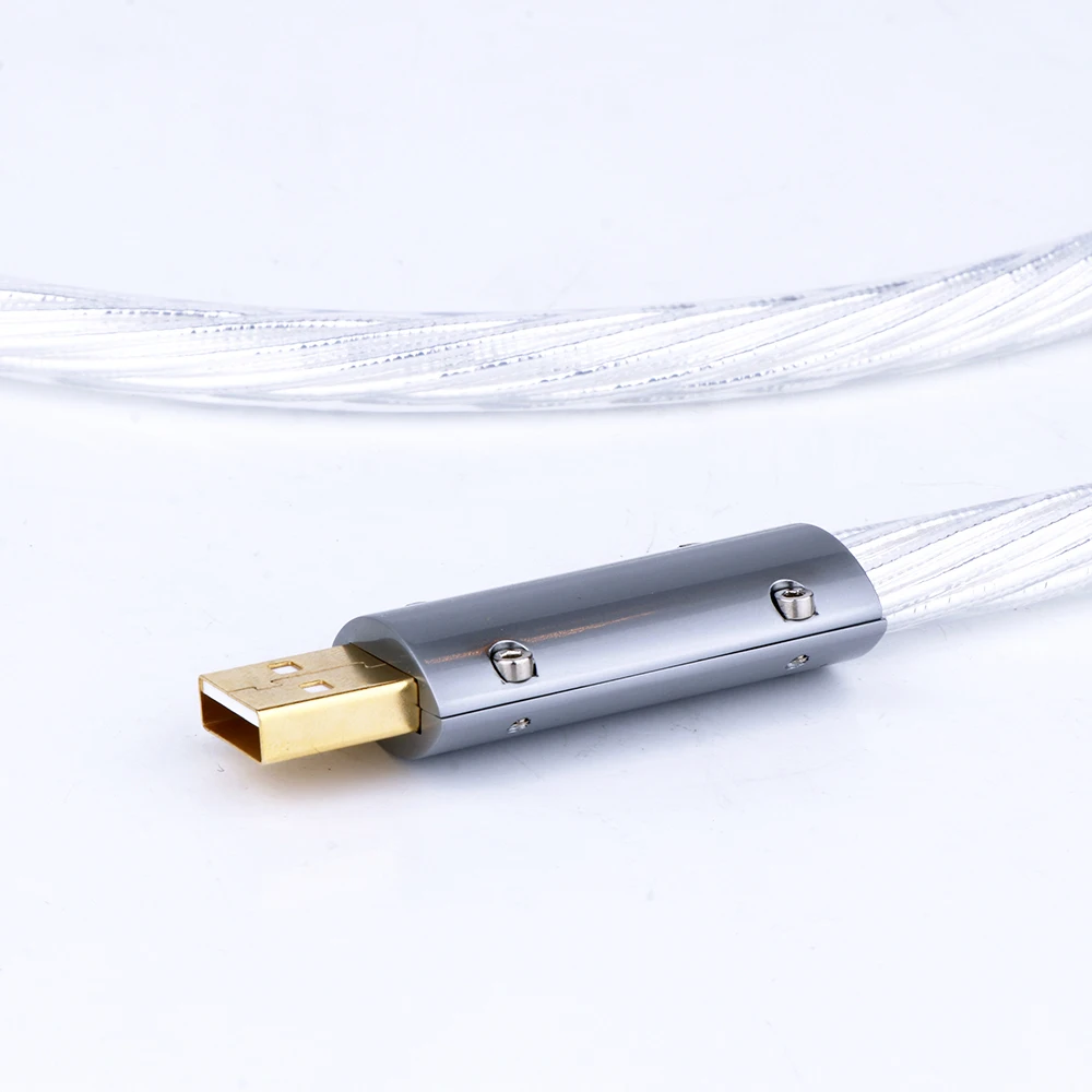 Hifi Nordost ODIN Top quality Silver Plated+Monosaudio shield USB Cable High Quality Type A to Type B Hifi Data Cable For DAC