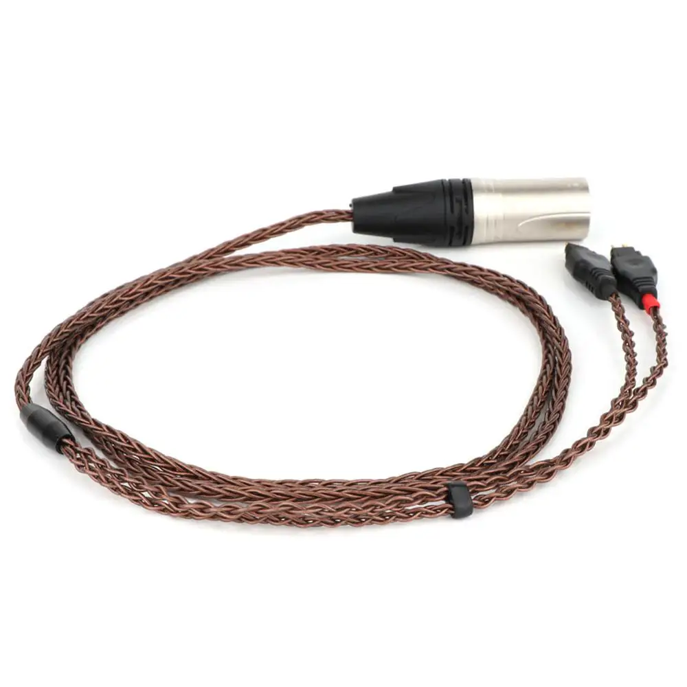 Thouliess HIFI 4pin XLR zbalansowany mężczyzna czystej miedzi słuchawki wymiana kabla Audio dla HD600 HD650 HD525 HD545 HD565 HD580