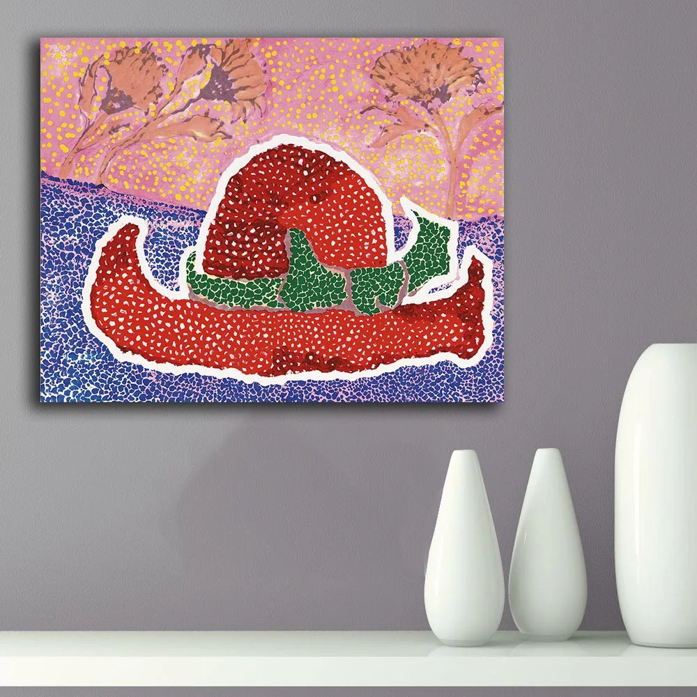 Oil Painting Wall painting Yayoi Kusama HAT LEFT BEHIND IN THE FIELD Home Decorative Wall Art Picture For Living Room painting