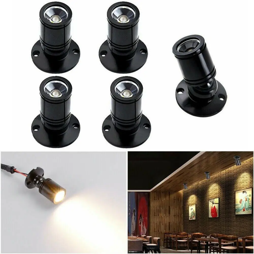 

10pcs/lot 1w LED Surface Mounted Spot Light Cabinet Mini Lamp Ceiling Spotlight Fixture