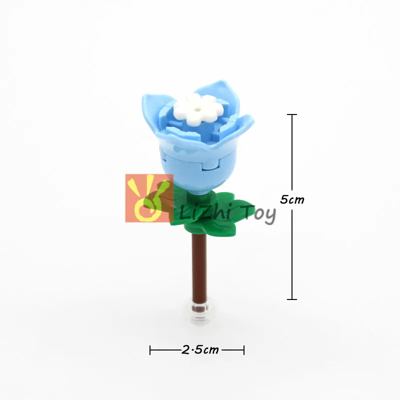 Assembles Particles Brick Street View Garden Plant Flower Tulips 15469 30367 Building Blocks DIY Compatible with Build MOC Toys