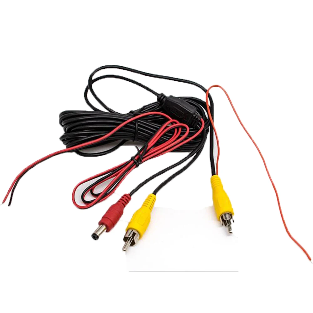 Car Reversing Video Camera Power Cable Universal Navigation Rear View Lotus Head AV Extension Cable More Stable Transmission