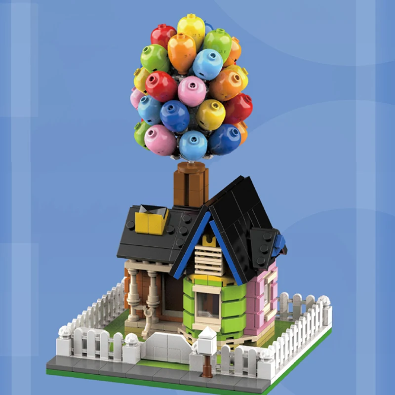 Flying Balloons House Up Movie Hot Air Balloon Building Blocks Balanced Toys Street View DIY Bricks For Kids Child Birthday Gift